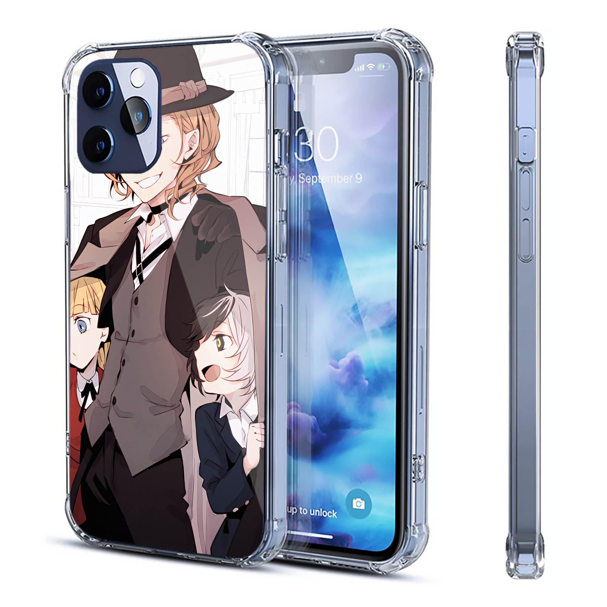 （画像用） 文豪ストレイドッグス Bungo Stray Dogs 【iPhone 12シリーズ対応】透明スマホケース（クリアソフトケース）